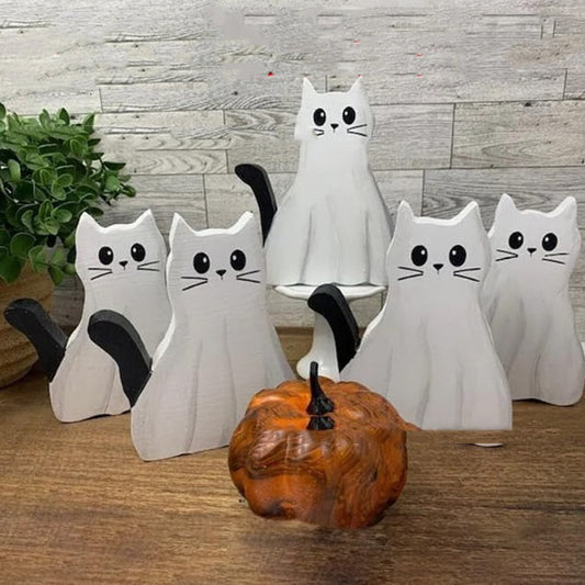 Just Arrived at Buy Center: Halloween Ghost Cat Statue