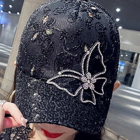 Just Arrived at Buy Center: Casual Fashionable Sequins Peaked Cap For Women