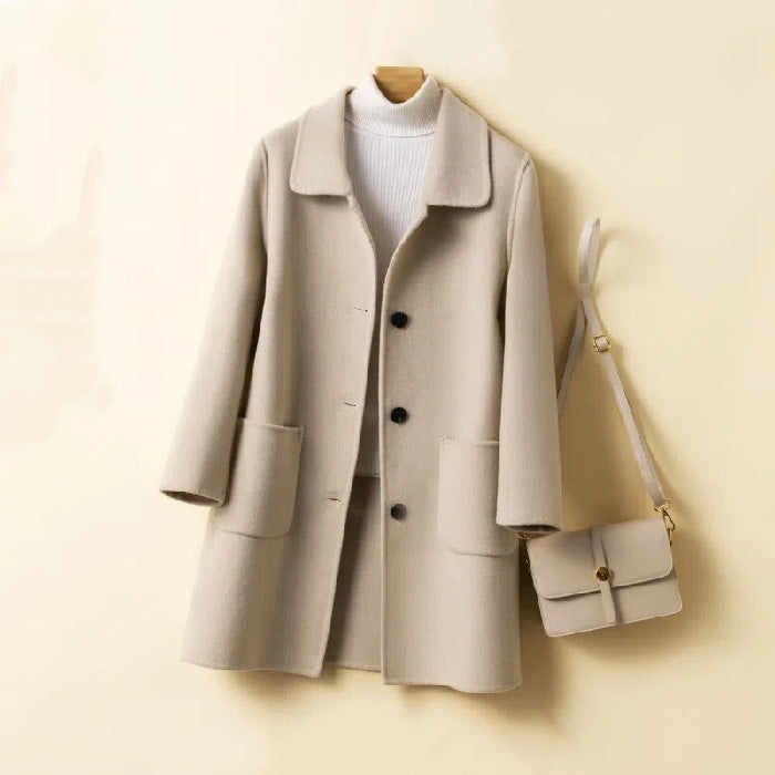 Korean Style Double-sided Cashmere Woolen Coat | Women's Clothing-Outerwear & Jackets-Wom | Buy Center