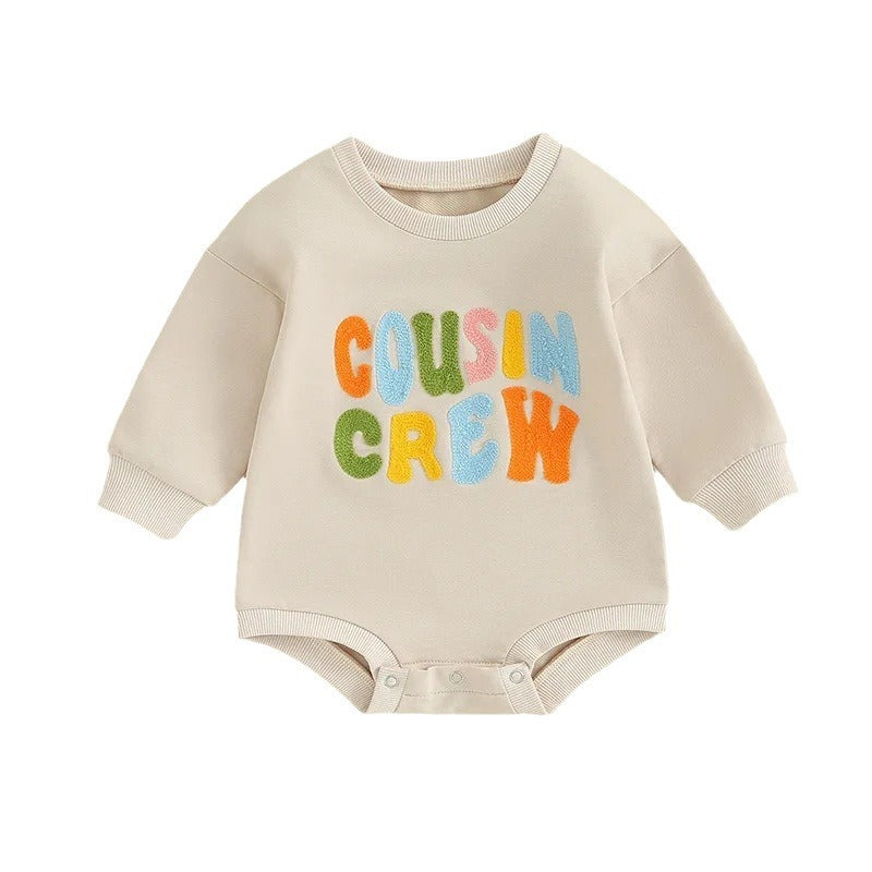 Fresh Arrivals at Buy Center: Crawling Suit Letter Towel Embroidery Jumpsuit