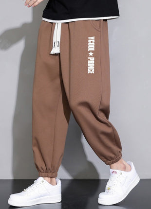 Cropped Casual Loose Men's Long Pants