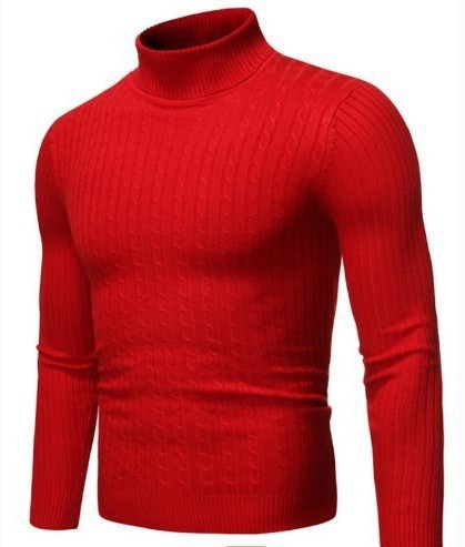 Men's Turtleneck Long Sleeve Sweater Casual Sweater Top Buy Center