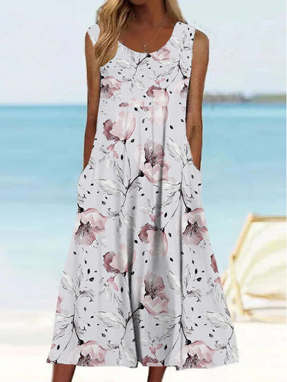 Buy Center Hot Pick-Digital Printing Sleeveless Dress Casual Fashion 12 Pattern