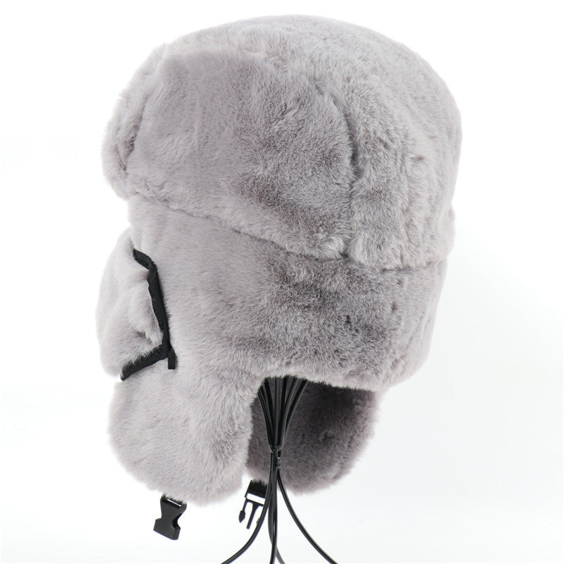 Ushanka Men And Women Imitation Rabbit Fur Outdoor Earmuffs Hat