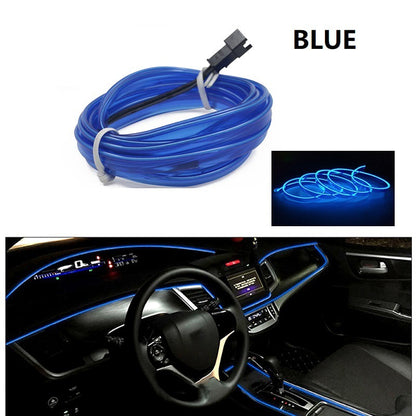 Fresh on the Scene at Buy Center: Car Mounted Ambient Light 6-meter USB LED Light Emitting Cable Blue Usb Drive 6 M