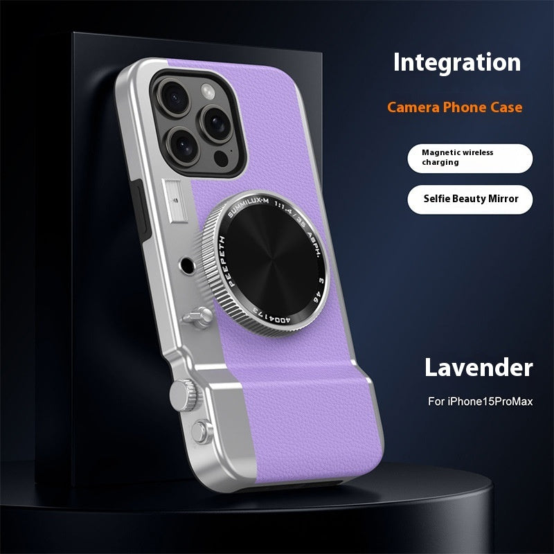 Buy Center Hot Pick-Stereo Camera Phone Case Magnetic Creative Hardshell Lavender