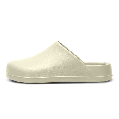 Now Available at Buy Center: Men's Solid Color EVA Outer Wear Closed-toe Slippers Beige