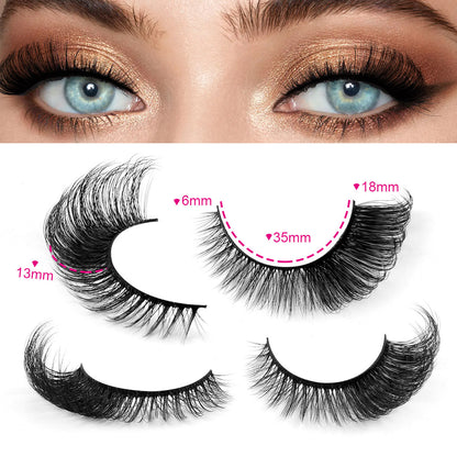 European And American Flying Fox Eye False Eyelashes 7 Pairs