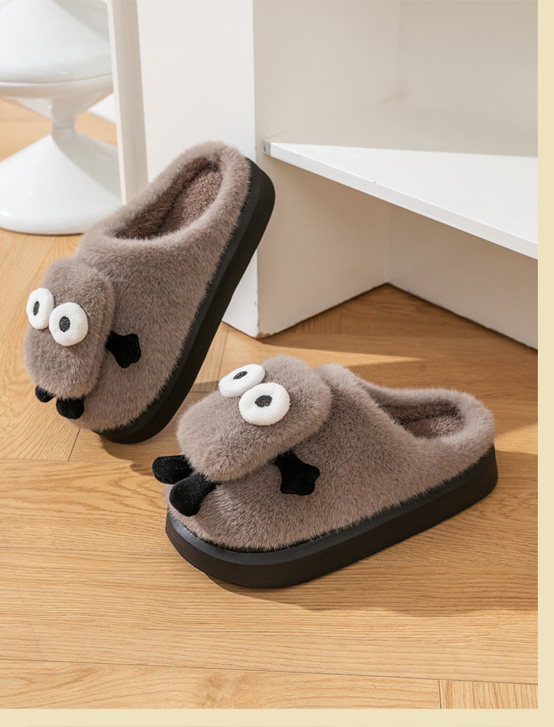 Buy Center Premium-Briquette Couple Household Thermal Cotton Slippers