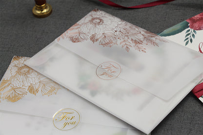 Fresh on the Scene at Buy Center: Sulfuric Acid Paper Invitation Card Bronzing Matte Varnish