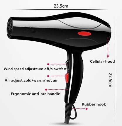 Sèche-cheveux de style professionnel 2200 W avec concentrateur de buse et souffleur Pro Salon Heat UK