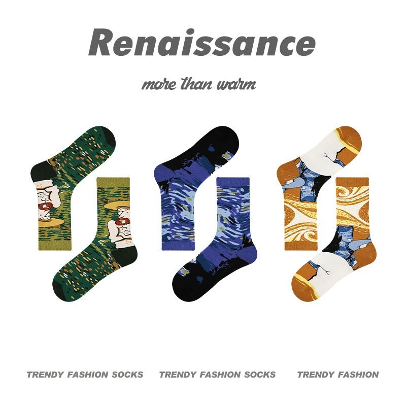 Chaussettes tube Renaissance Original Lettres simples Homme