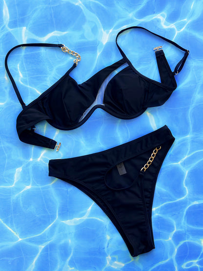 Just Arrived at Buy Center: Women's Hollow Split Swimsuit