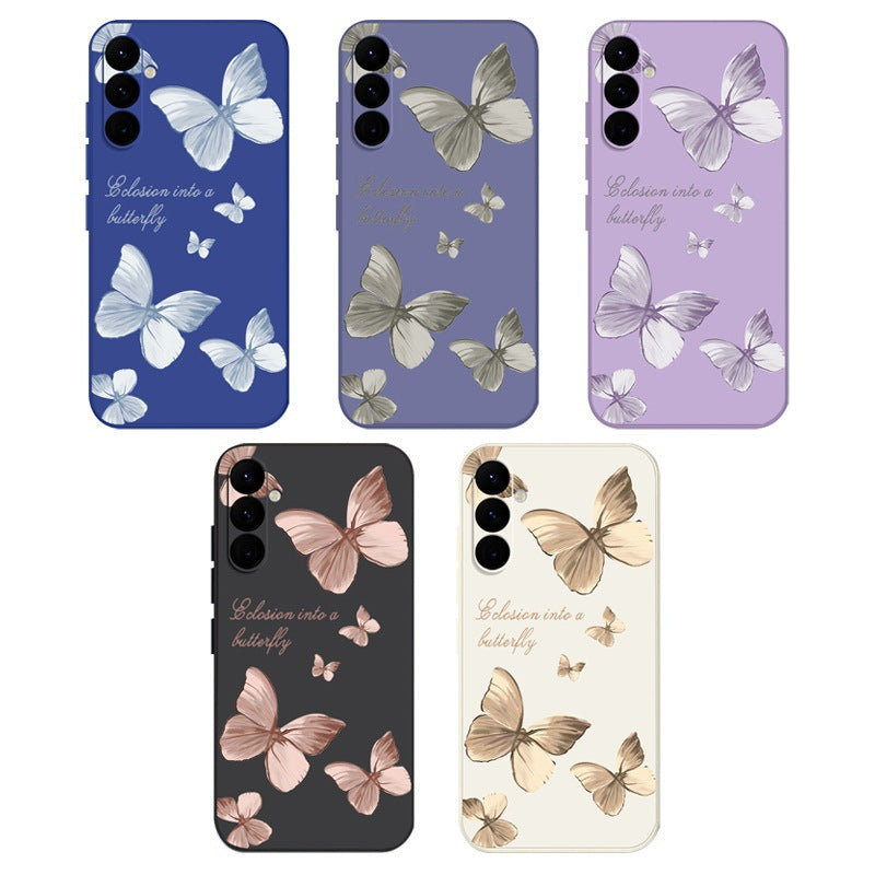 New at Buy Center: Butterfly Phone Case Straight Edge Drop-resistant Graffiti Painted Protective Cover