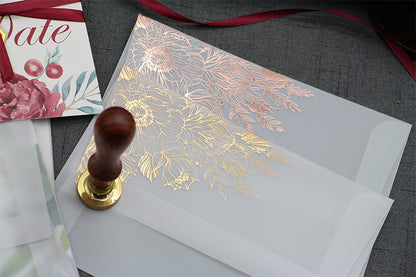 Fresh on the Scene at Buy Center: Sulfuric Acid Paper Invitation Card Bronzing Matte Varnish