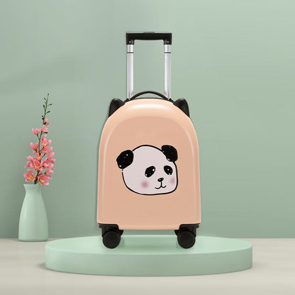 Fresh Arrivals at Buy Center: 18-inch Trolley Case Printed Pattern Luggage Small Children Suitcase Boarding Bag Suitcase Cartoon Panda 18 Inches