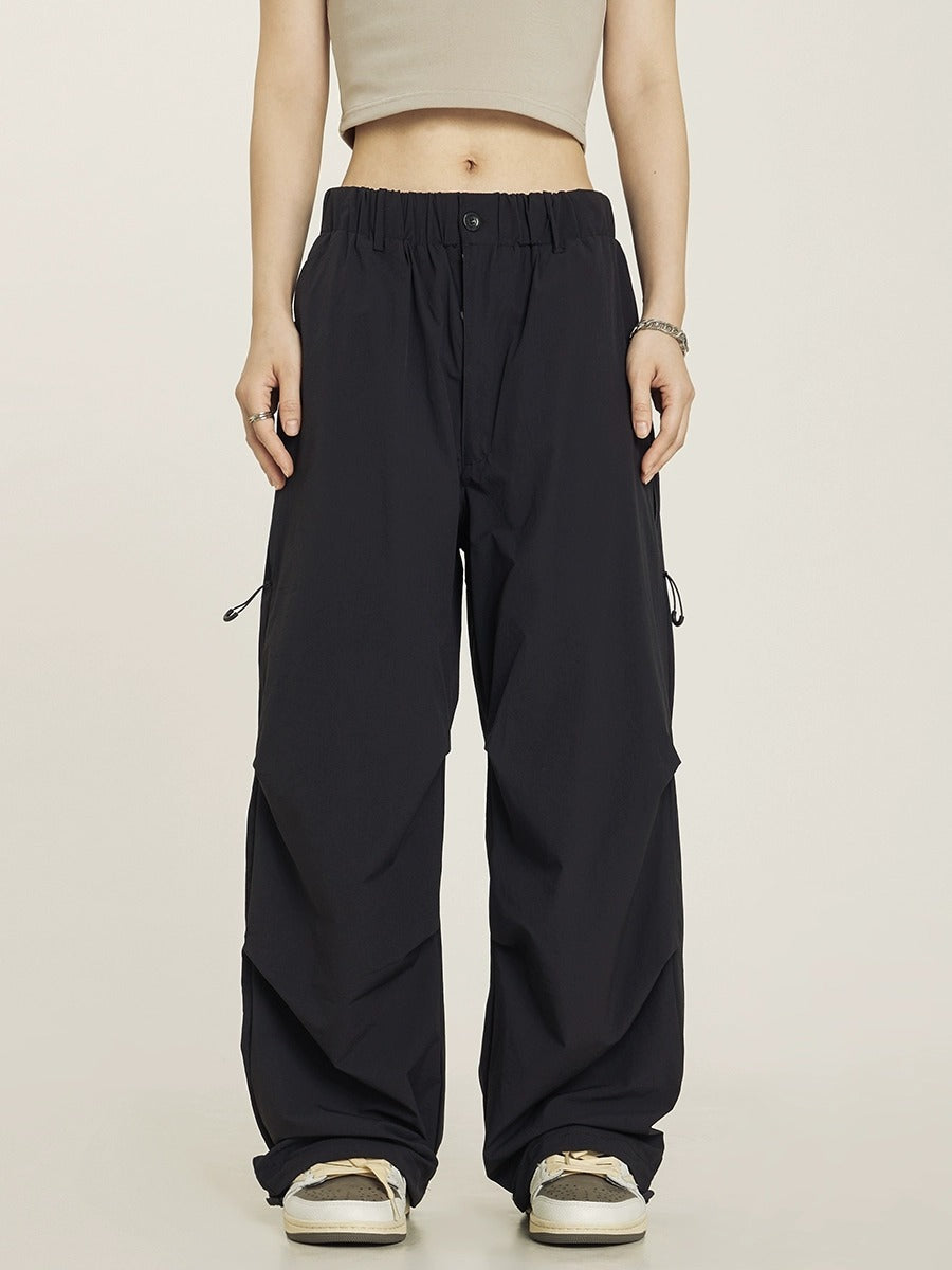 Pantalon cargo plissé parachute vintage