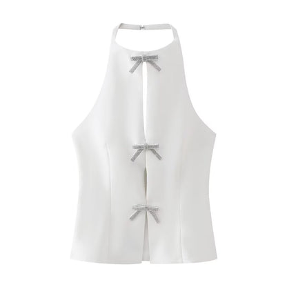 Bowknot Decoration Hanging Collar Top