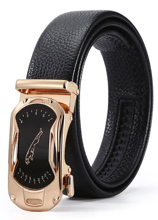 Men's Automatic Leather Buckle Business Belt