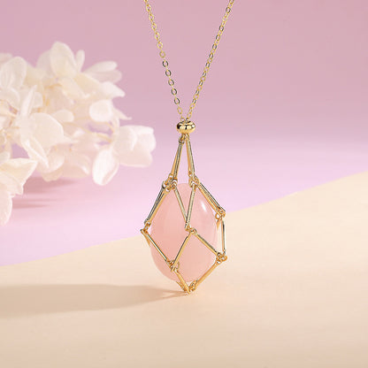 Colgante de cristal de energía natural nuevo de primavera de 2023 con diseño de nicho para bolso de San Valentín, collar de la paz