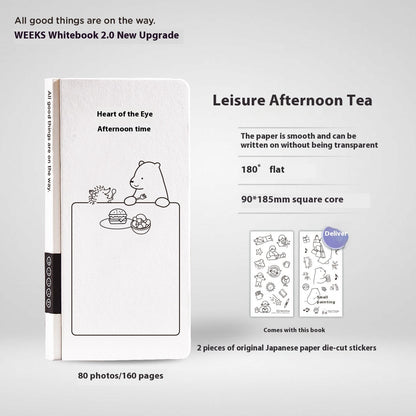 Buy Center Excellence-Paper New Small White Book Simple Style Plaid Journal Book Children's Notebook Mesh Notebook Youyou Afternoon Tea