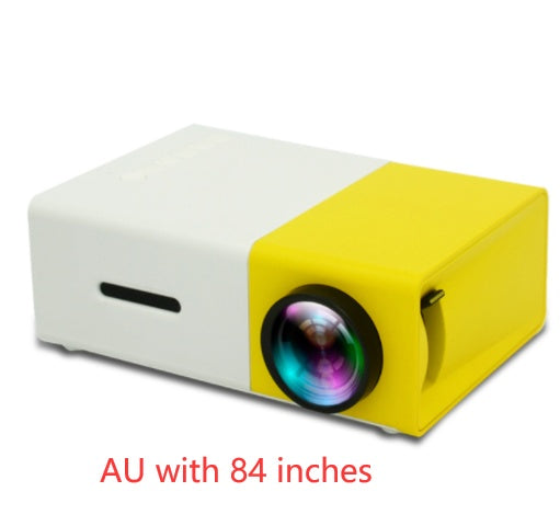 Portable Projector 3D Hd Led Home Theater Cinema HDMI-compatible Usb Audio Projector Yg300 Mini Projector AU with 84 inches