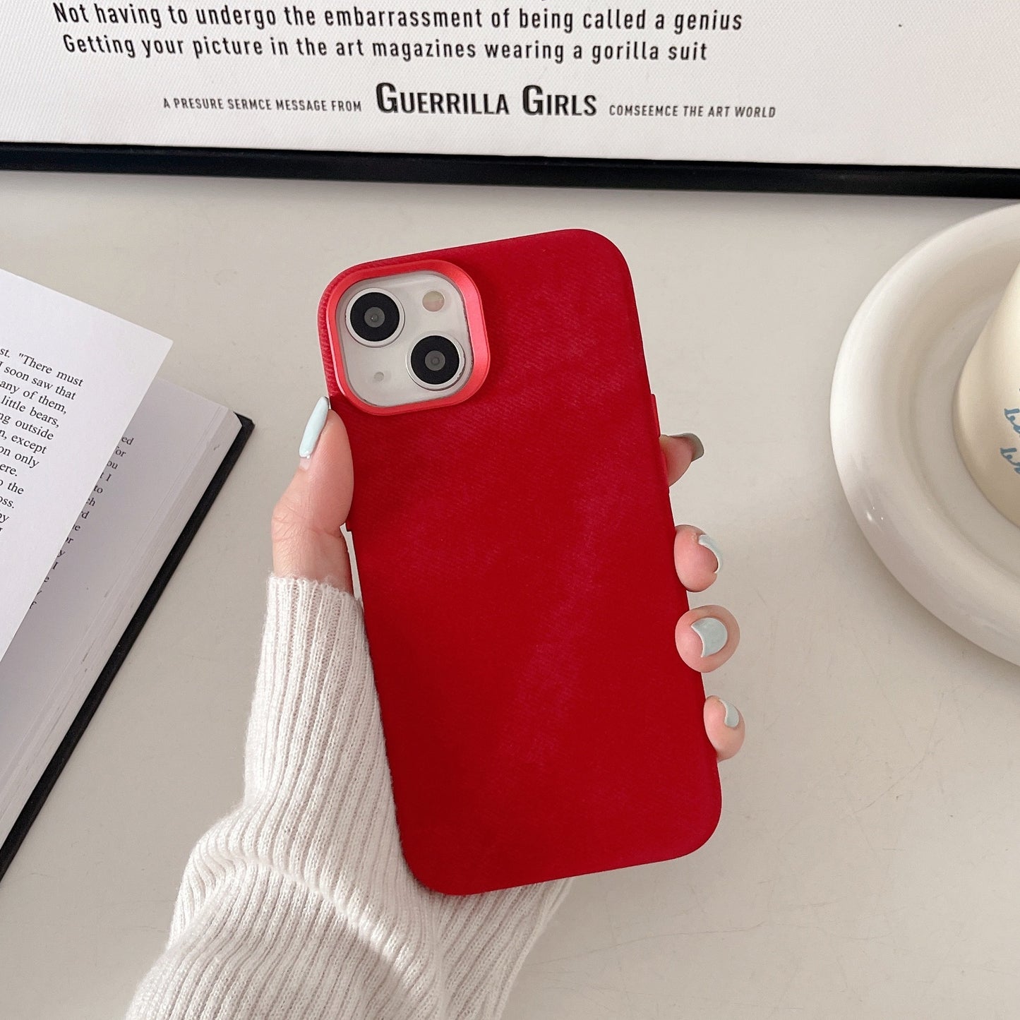 Mobile Phone Case With Ultra-fine Fiber Pattern Magnetic Suction Buy Center