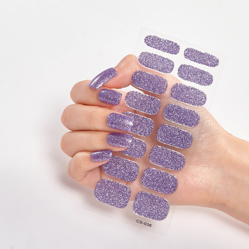 Hot New Items at Buy Center: Solid Color 16 Small Stickers Nail Stickers Simple Nail Stickers CS036