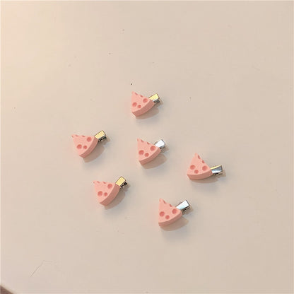 Buy Center Hot Pick-Soft Girl Cute Series Peach Hair Clip Hairpin 3361 Cheese Barrettes Plastic