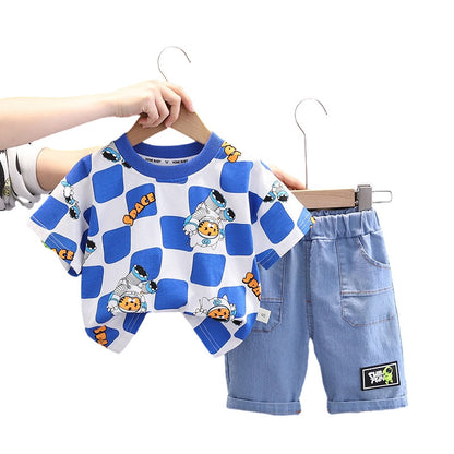 Fresh Arrivals at Buy Center: Fashion Personality Short Sleeve Boys Summer Suit