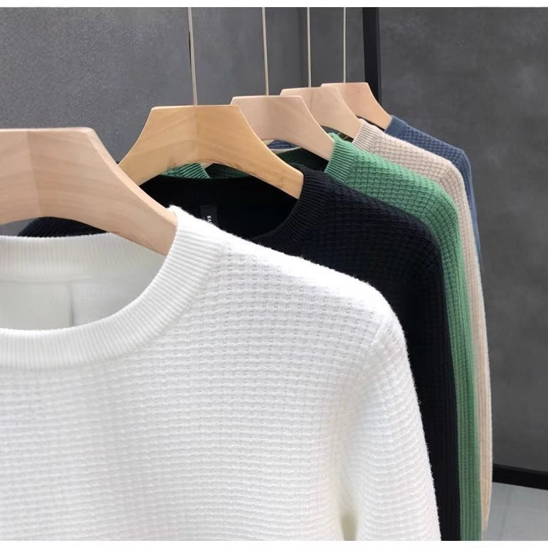 Loose Round Neck Sweater Men's Knitted Shirt Buy Center