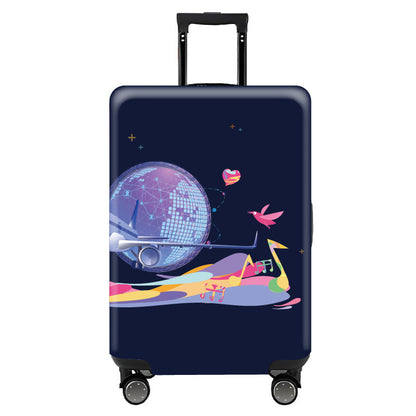 Newly Released at Buy Center: Trendy Unique Suitcase Suite Elastic Case Cover Luggage Protective Cover Travel Trolley Case Dust Cover 009style