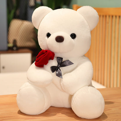 23-45cm New Lovely Hug Roses Teddy Bear Plush Pillow Stuffed Soft Animal Dolls Nice Birthday Gift Girlfriend Valentine's Day Buy Center