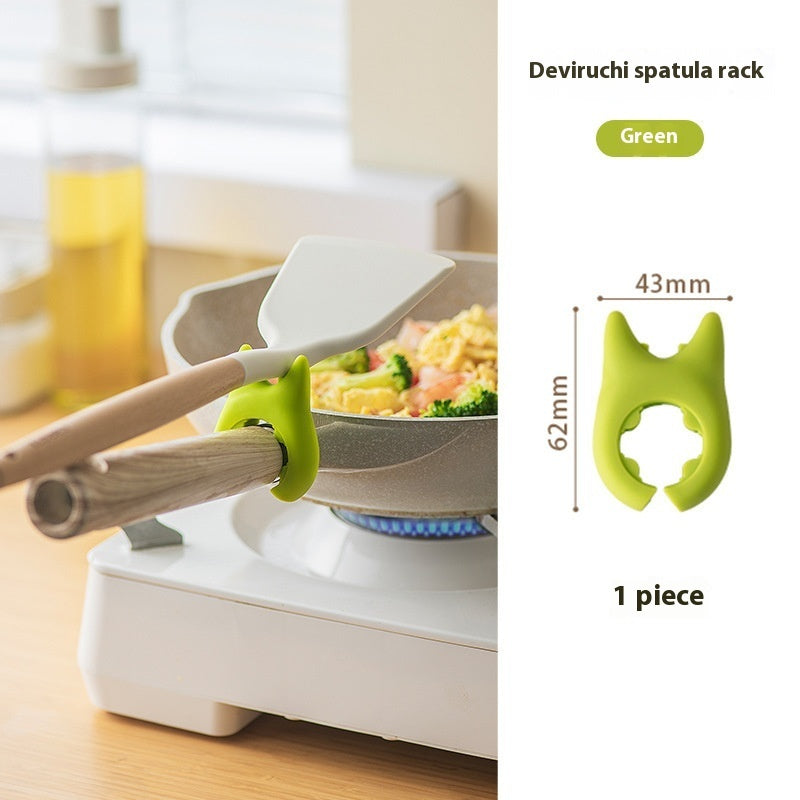 Newly Released at Buy Center: Household Kitchen Innovative New Spatula Storage Rack Green