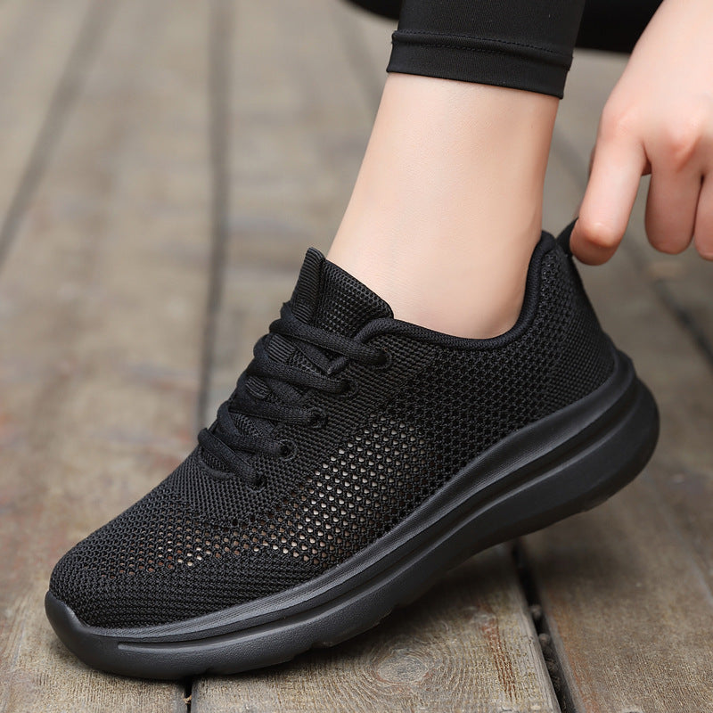 Buy Center Choice-Hollow Running Shoes Women's Mesh Breathable Sneaker Soft Bottom