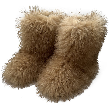 Winter Fur Boots Fleece-lined Thick Snow Boots Buy Center