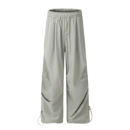 Newly Arrived at Buy Center: Loose Wide Leg Leisure Paratrooper Pants Men Gray