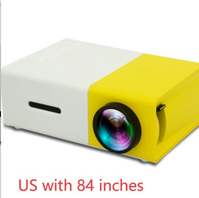 Portable Projector 3D Hd Led Home Theater Cinema HDMI-compatible Usb Audio Projector Yg300 Mini Projector US with 84 inches