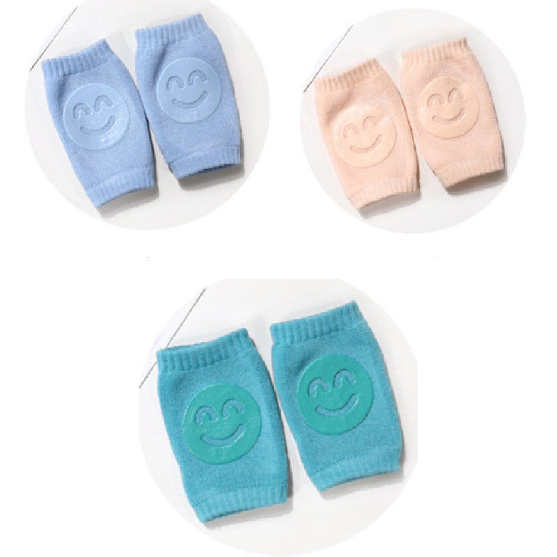 Summer Terry Baby Socks Knee Pads Blue color green Q3pcs