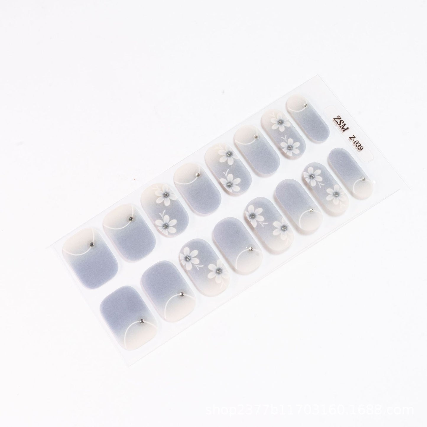 Fresh Arrivals at Buy Center: 16 Finger Diamond Nail Sticker 3D Waterproof Multicolor Z039