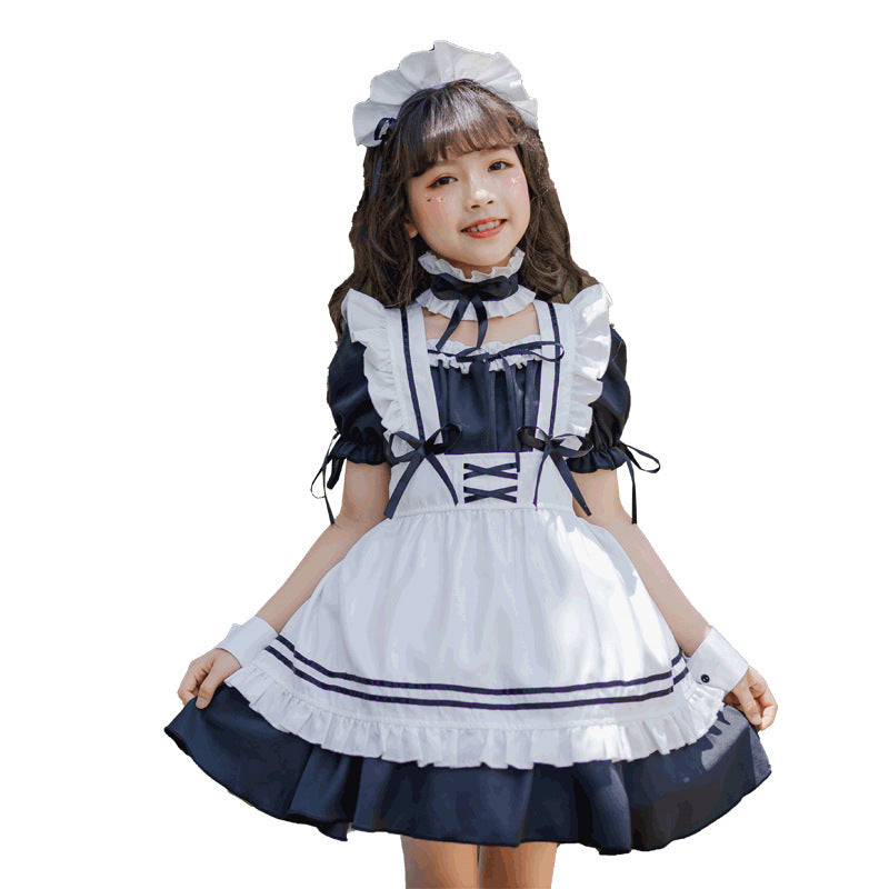 Fresh on the Scene at Buy Center: Japan Girl's Black Maid Costume Loli Maid Cute Lolita Dress