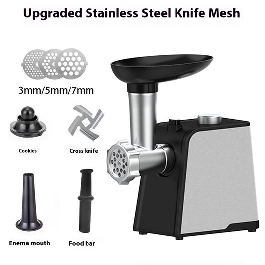 Small Household Multi-functional Stainless Steel Automatic Sausage Meat Grinder Meat Mincer Minced Pepper Garlic Paste Buy Center