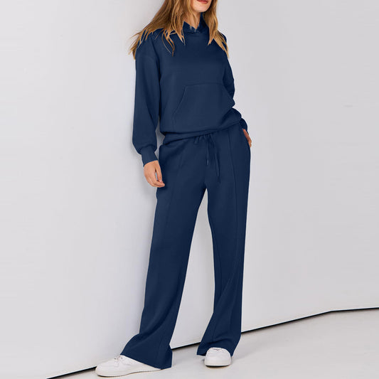 Buy Center Picks-Women's Wear Long Sleeve Pocket Drawstring Suit