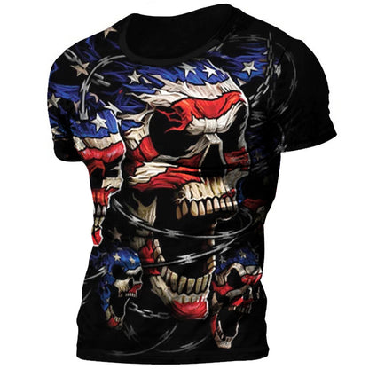 Fresh Arrivals at Buy Center: Men's Casual Versatile Skull Print T-shirt ZF0629