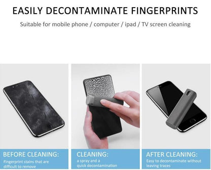 2 In 1 Phone Computer Screen Cleaner Kit For Screen Dust Removal Microfiber Cloth Set Buy Center