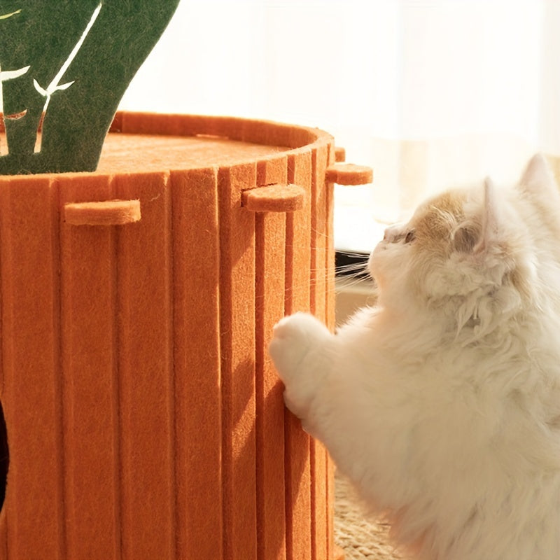 Buy Center Top Rated-Carrot Cat Nest Cat Tunnel Felt Cat Nest Drilled Semi Enclosed Cattery