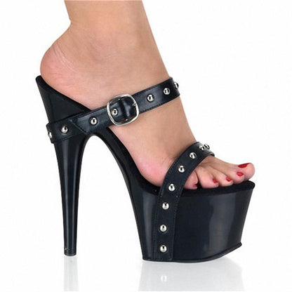 Just Arrived at Buy Center: New All-match Ladies Belt High Heel Sandals