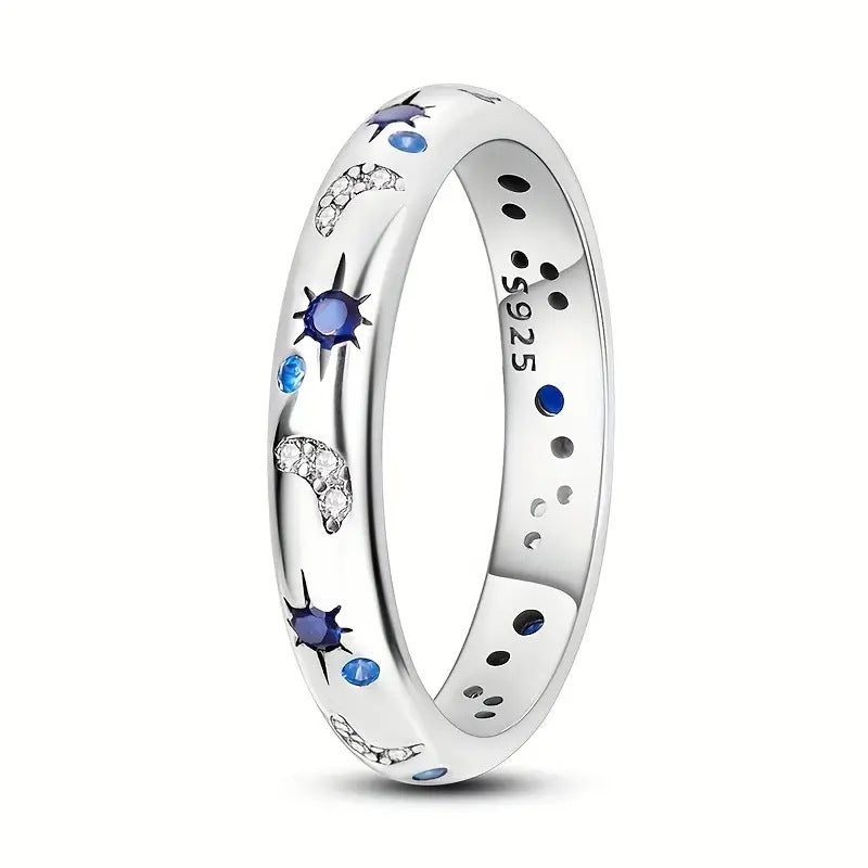 Newly Released at Buy Center: S925 Sterling Silver Bright Starry Ring For Men And Women