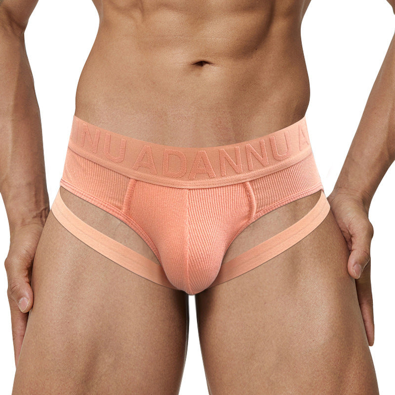 Men's Double Strap Low Waist Cotton Breathable Briefs Buy Center