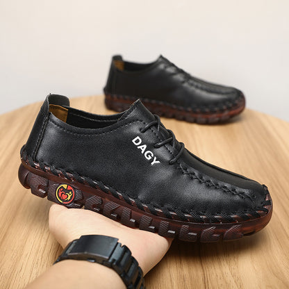 Fresh on the Scene at Buy Center: Beef Tendon Soft Bottom Not Tired Feet Flat Casual Shoes 006 Black Strap